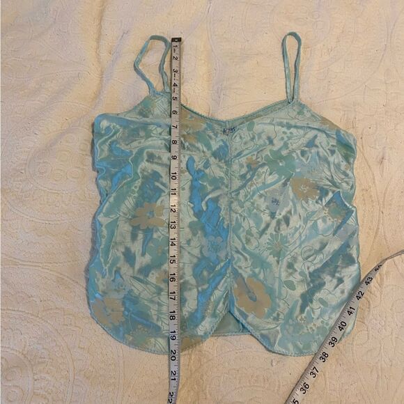Vintage Ann Summers size medium Light Blue Lingerie Night Cami Tank Top - Picture 6 of 8